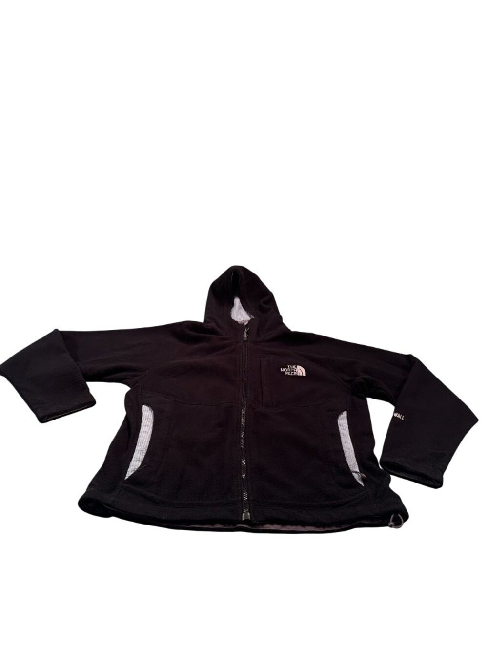 North Face Windwall Full Zip Jacket Womens Hooded Fleece Pockets Vintage